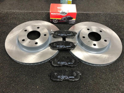FOR NISSAN 350Z FAIRLADY Z BRAKE DISCS WITH BRAKE BRAKE PADS FRONT SET