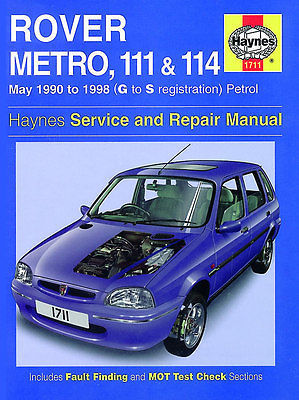 HAYNES ROVER METRO 111 & 114 MAY 90 TO 98  G TO S REG PETROL 