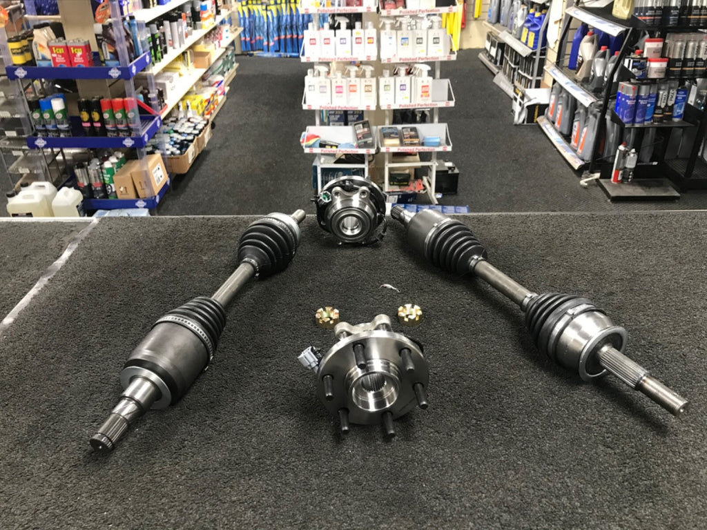 2 DRIVE SHAFTS 2 WHEEL BEARING HUB FOR NISSAN NAVARA D40 Pathfinder 2.5DCi 