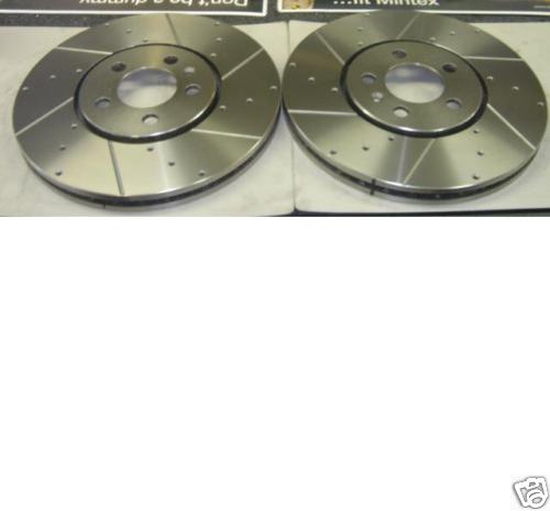 VW GOLF VR6 GTI MK3 CROSS DRILLED GROOVED BRAKE DISC 288M 