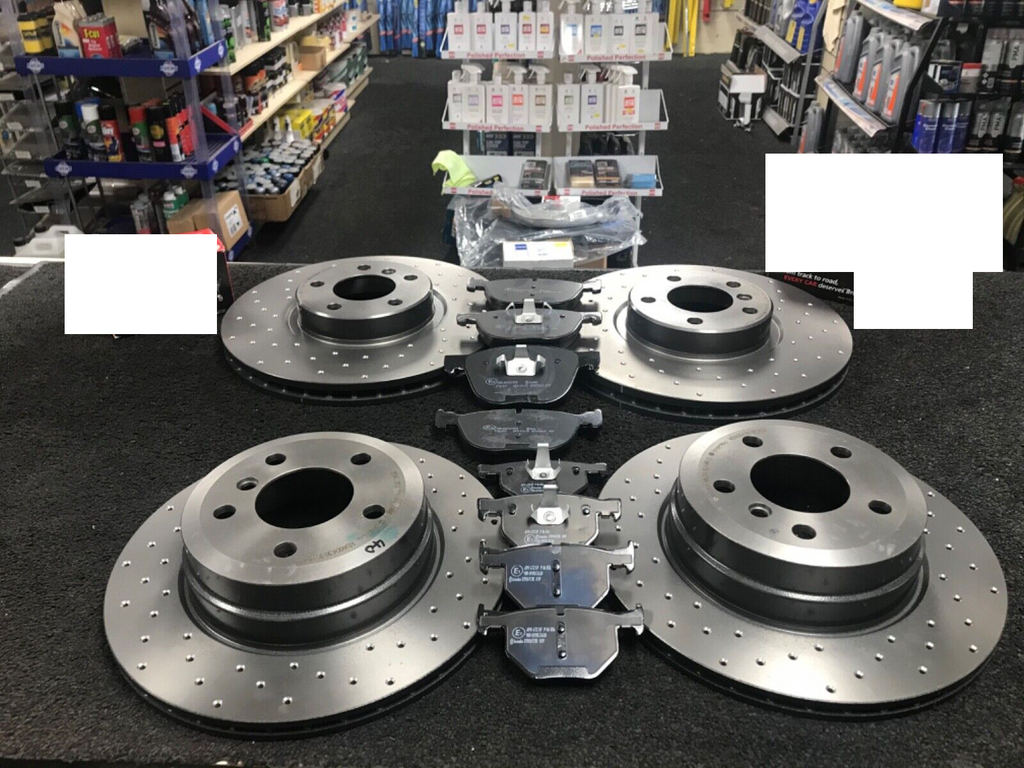 BMW X5 F16  BRAKE DISCS CROSS DRILLED WITH BRAKE PADS FRONT REAR