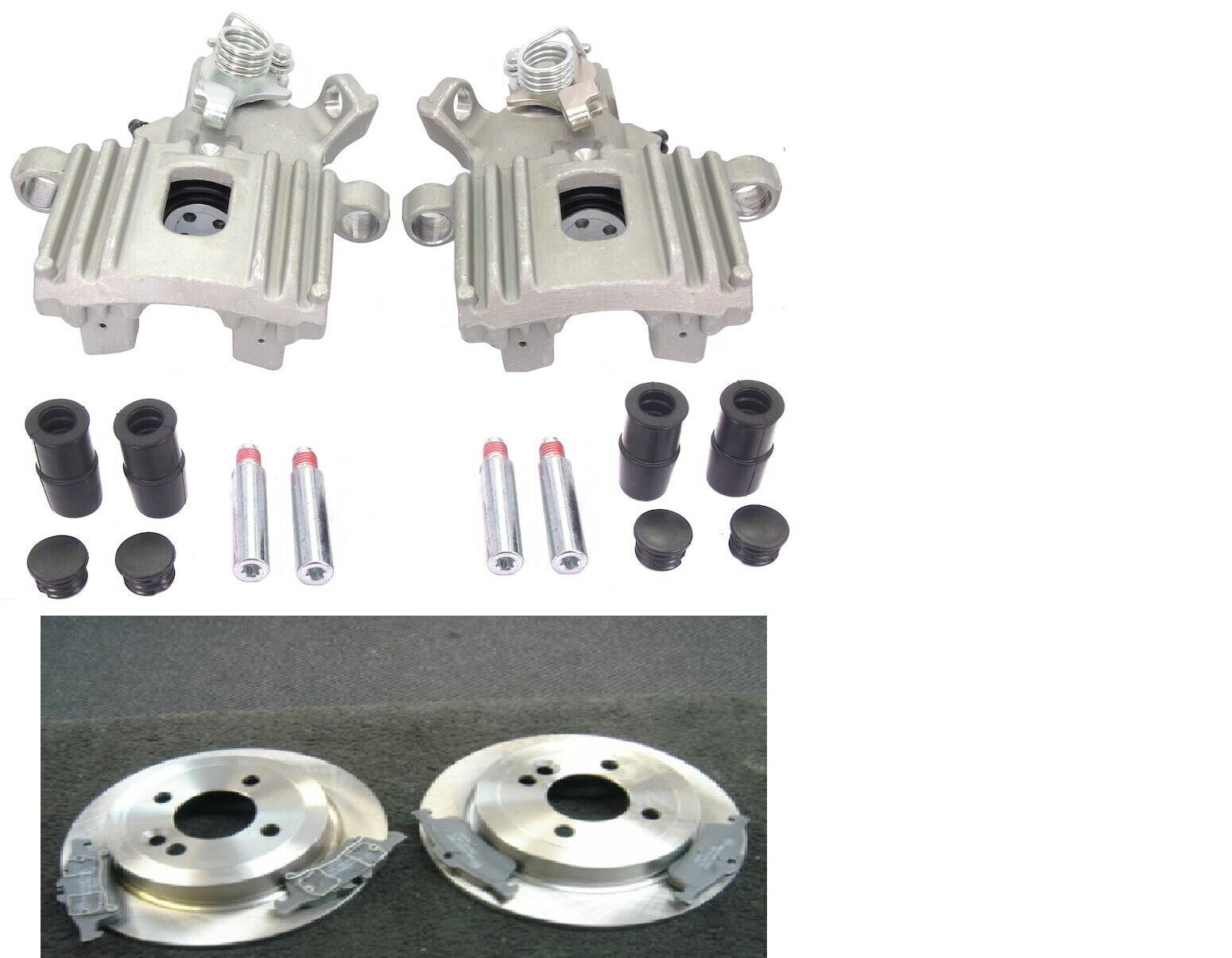 2 REAR BRAKE CALIPER BRAKE DISC PADS MINI ONE COOPER S CONVERTIBLE R50 R53 01-03