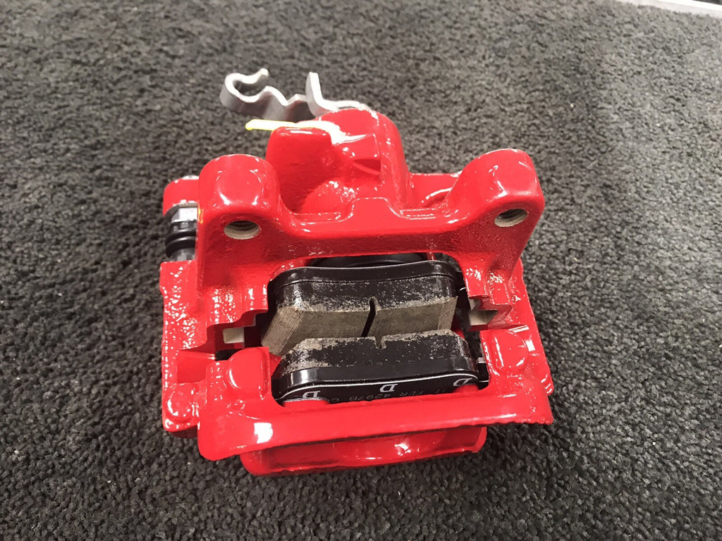 AUDI S1 QUATTRO REAR BRAKE CALIPER LH COMPLETE BRACKET PADS GENUINE OE RED