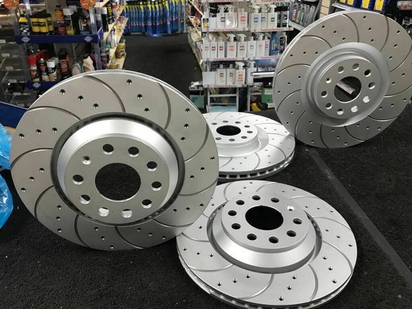 AUDI A3 S3 TFSI QUATTRO 265BHP BRAKE DISC DRILLED GROOVED FRONT REAR