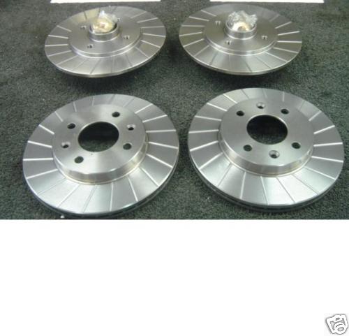 CLIO RSI GROOVED BRAKE DISCS FRONT REAR WITH BEARING  