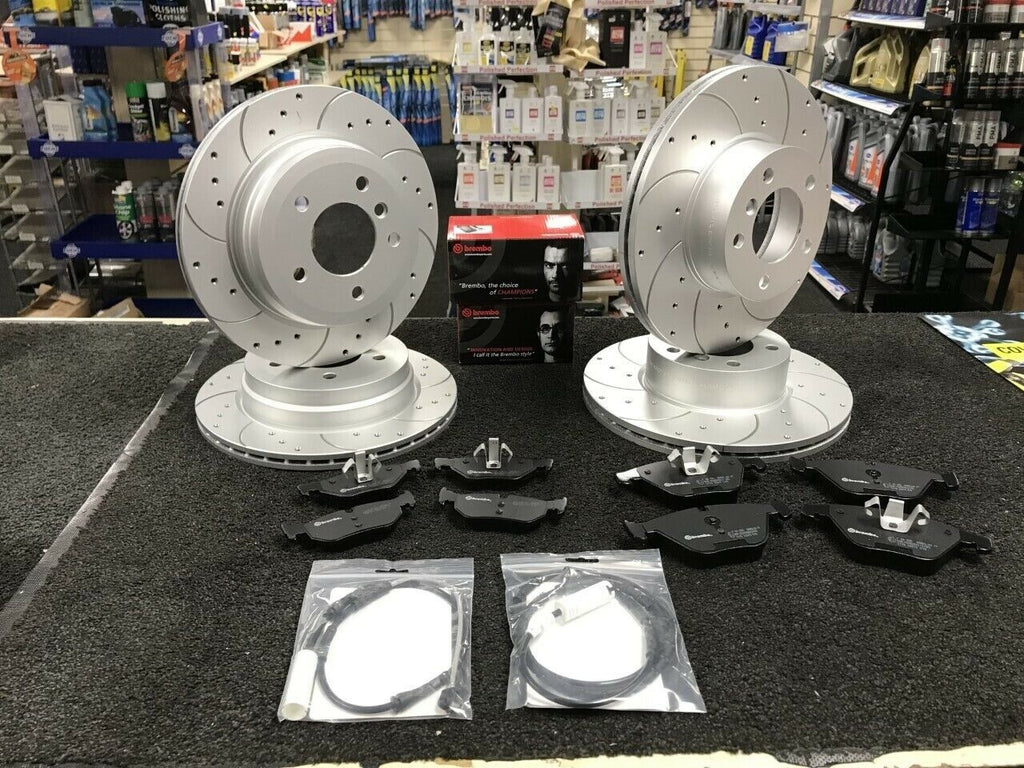 BMW F30 F31  312mm  300mm BRAKE DISCS DRILLED GROOVED BREMBO PADS FRONT REAR