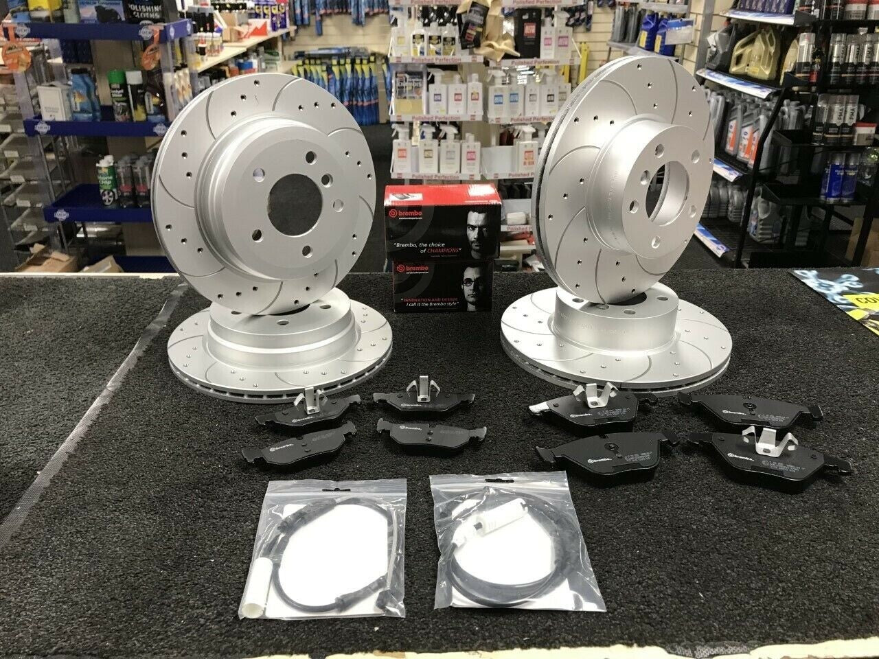 BMW F30 F31  312mm  300mm BRAKE DISCS DRILLED GROOVED BREMBO PADS FRONT REAR
