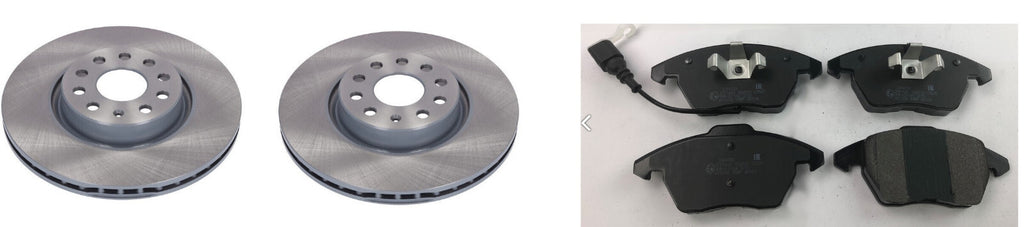 FOR LEON OCTAVIA SUPERB 04  TOURAN FRONT BRAKE DISCS and PADS 312MM