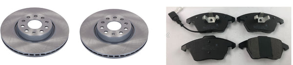 FOR LEON OCTAVIA SUPERB 04  TOURAN FRONT BRAKE DISCS and PADS 312MM