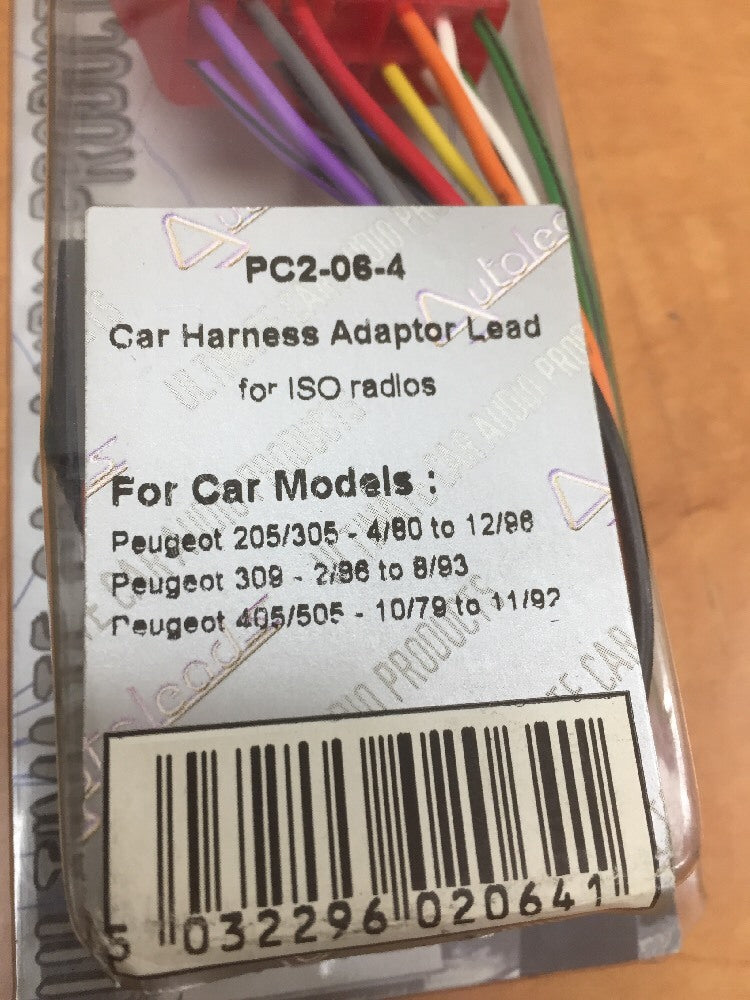 FOR PEUGEOT ISO STEREO HEAD UNIT HARNESS ADAPTOR LOOM LEAD