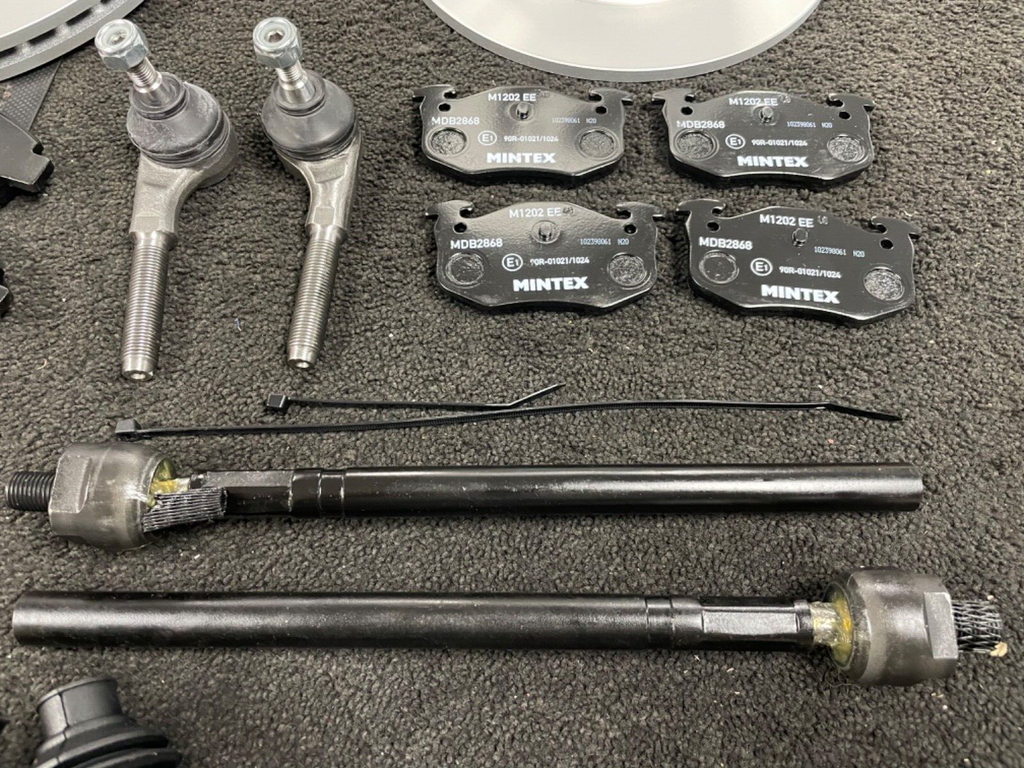 PEUGEOT 206CC 1.6 MINTEX FRONT REAR BRAKE DISC PADS TIE ROD TRACK ROD ENDS GAITR