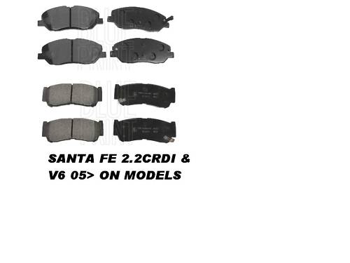 FOR HYUNDAI SANTA FE CRDI V6 2006>  BRAKE PADS FRONT REAR