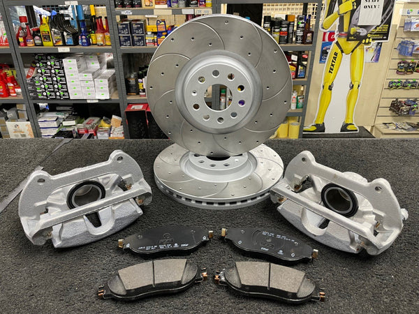 ARTEON CC PASSAT B8 FRONT BRAKE DISC 2 BRAKE CALIPER CARRIER BRAKE PAD 340MM