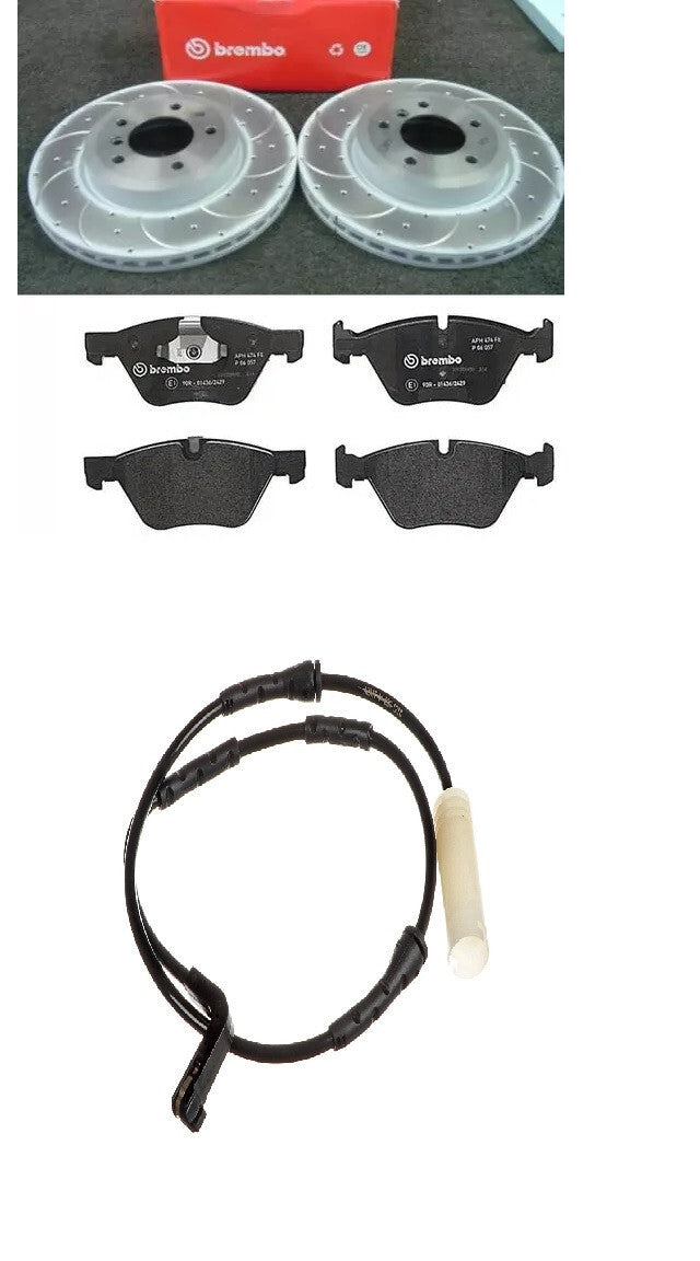 FOR BMW  3 SERIES 330D M SPORT HIGHLINE (E92)  FRONT BRMBO DRILLED GROOVED PADS