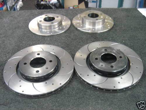 VW GOLF MK2 G60 RALLYE  BRAKE DISC DRILLED GROOVED BRAKE DISCS FRONT REAR