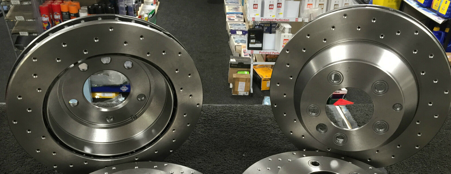 FOR AUDI Q7 PORSCHE CAYENNE 2 REAR VENTED DRILLED BRAKE DISC 358MM 