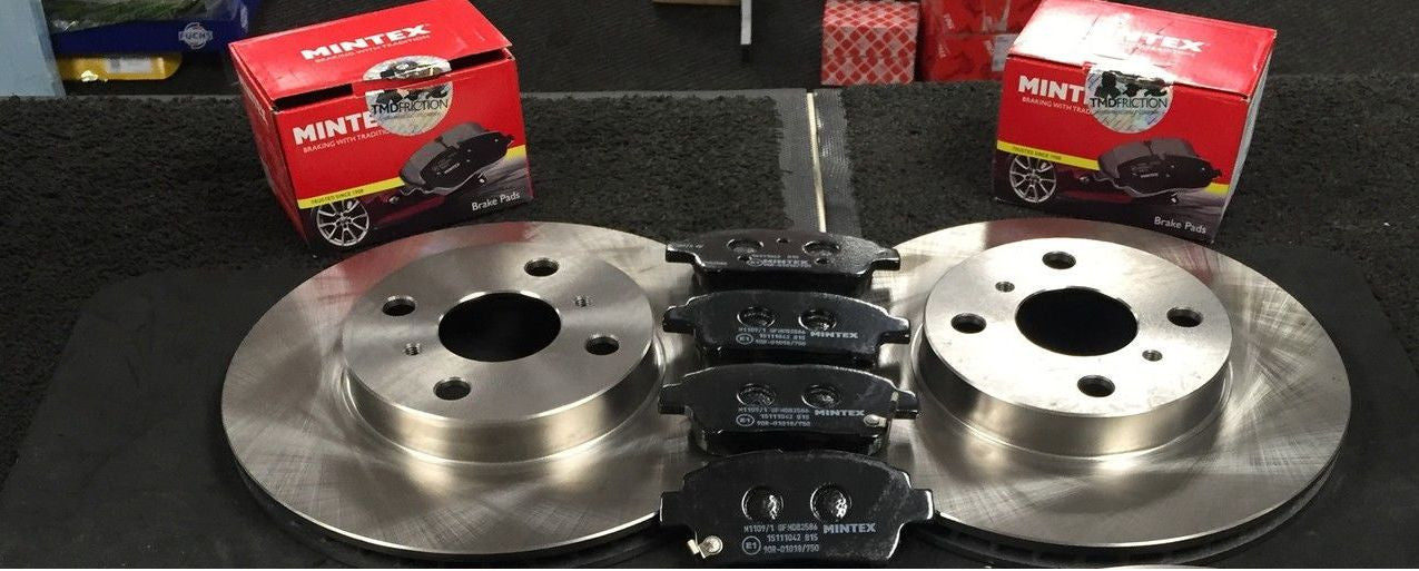 FOR TOYOTA MR2 18VVTI 1999-ON FRONT BRAKE DISCS MINTEX BRAKE PADS 