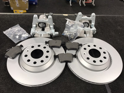 AUDI TT MK2 3.2 8J REAR BRAKE DISC CONVERSION KIT 2 CALIPERS +CARRIER KIT 310X22