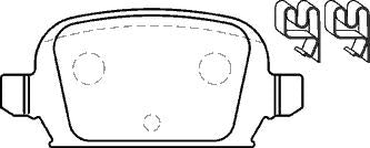 VAUXHALL CORSA C 2001> -REAR  BRAKE  PADS MINTEX