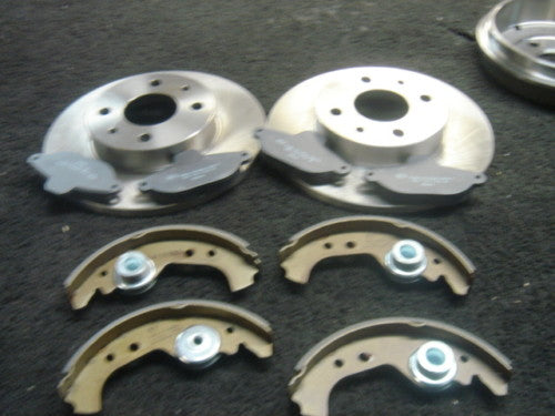 CINQUECENTO SEICENTO FRONT BRAKE DISCS PADS REAR SHOES