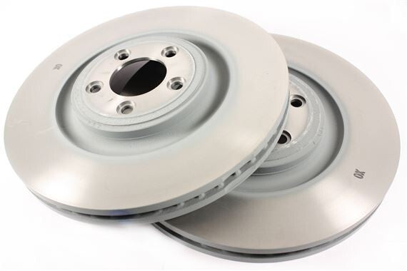 2 X GENUINE JURATEK COATED FRONT BRAKE DISC FOR JAGUAR XF F TYPE XKR XK8 355MM