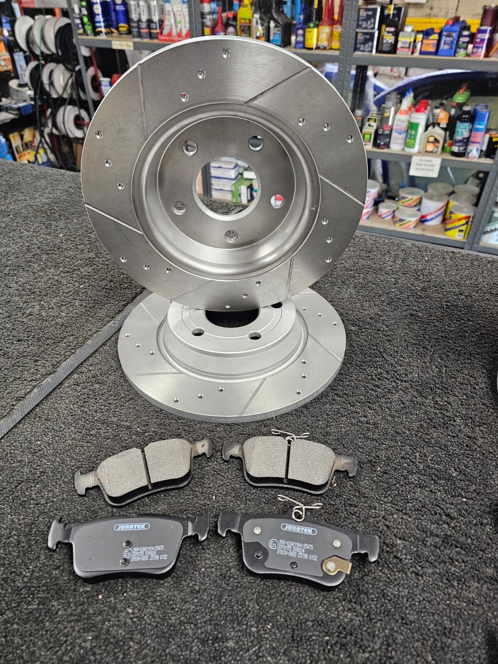 FIT FOR FOCUS MK3 1.0 ST-LINE ECOBOOST FRONT REAR DRILLED GROOVED BRAKE DISCS
