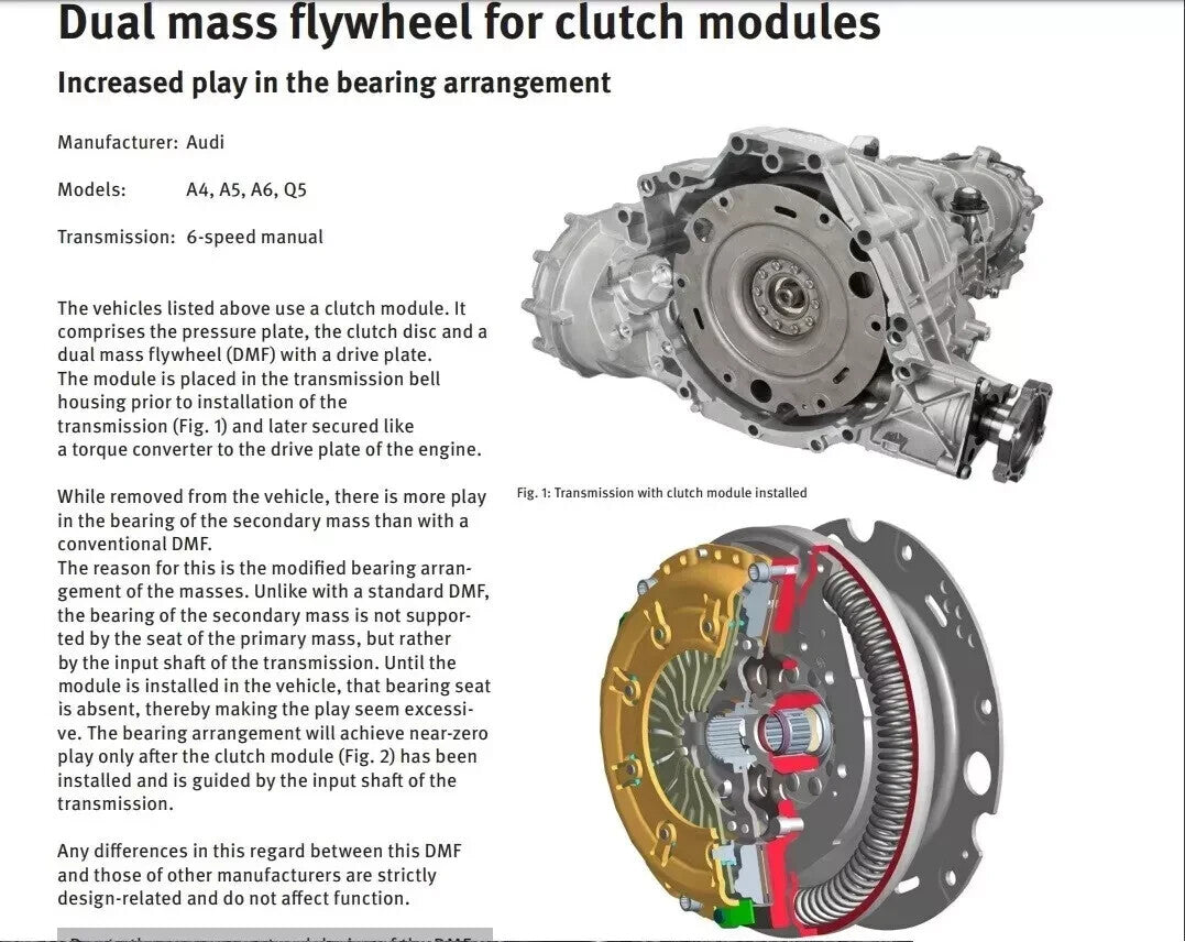 DUAL MASS FLYWHEEL FOR AUDI A5 F5A A4 ALLROAD B9 Avant A6 C7 2.0TDI ULTRA 190