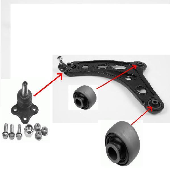FOR VAUXHALL VIVARO NISSAN PRIMASTAR 06- LOWER WISHBONE ARM BUSH BALL JOINT BUSH