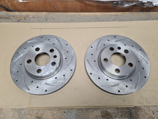 FOR PEUGEOT CITROEN FIAT SCUDO FRONT DRILLED GROOVED BRAKE DISCS 257MM