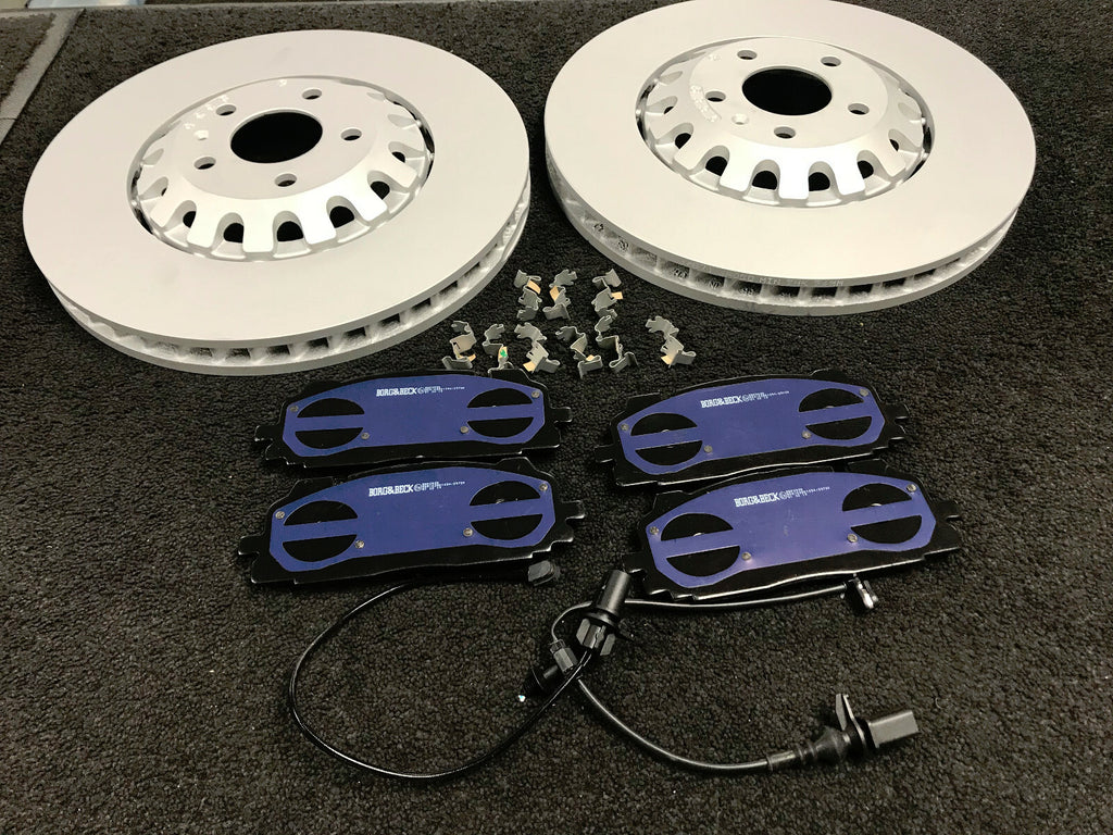 FOR AUDI A7 Q7 A8 4M 2015ON FRONT VENTED BRAKE DISC PAIR BRAKE PAD SENSORS 375mm