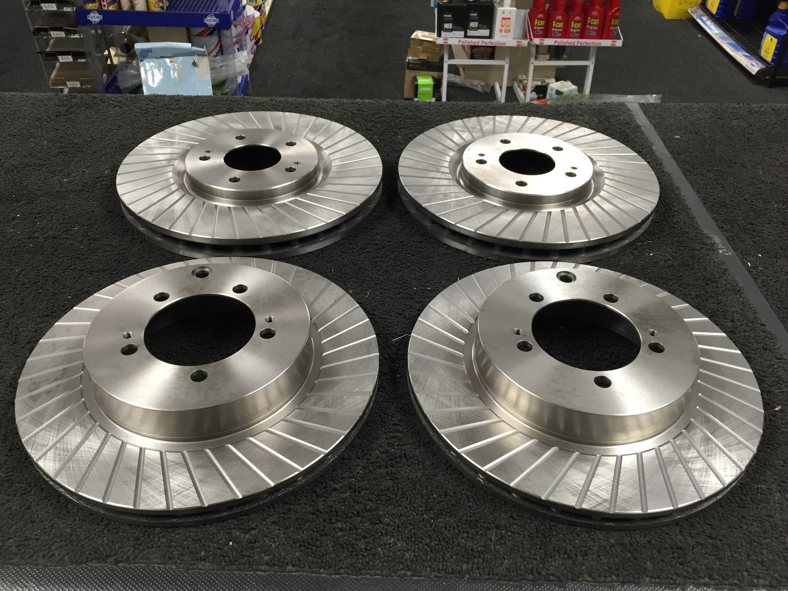 FOR MITSUBISHI LANCER EVO 6 7 8 9 RALLYART GROOVED BRAKE DISCS FRONT REAR 