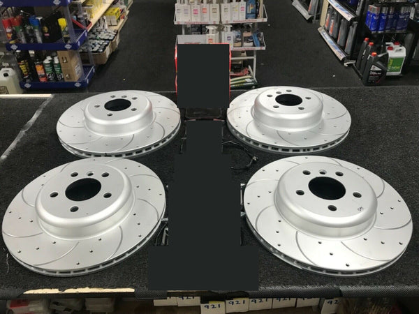 BMW M135I F20 CROSS DRILLED GROOVED BRAKE DISCS FRONT REAR 340+345