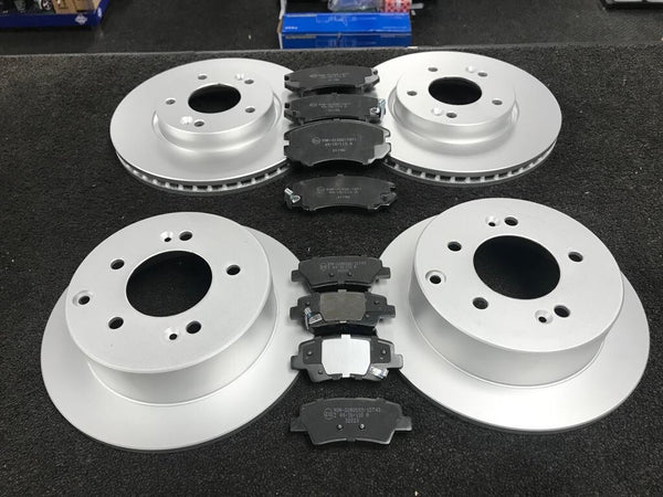 FOR KIA VENGA HYUNDAI IX20 FRONT & REAR BRAKE DISCS AND PADS SET NEW 