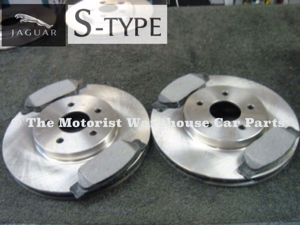 FOR JAGUAR S TYPE 99-04 FRONT 300MM BRAKE DISCS & PADS X 2