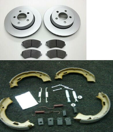FOR CHEROKEE LIBERTY KJ CRD V6 02-08 FRONT BRAKE DISC PAD REAR HANDBRAKE SHOE