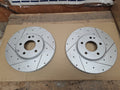 FOR MERCEDES SLK C200 W203 S230 E CLASS FRONT DRILLED GROOVED BRAKE DISCS 300mm