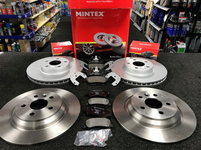 VOLVO V60 2.0D4 R-DESIGN BRAKE DISCS BRAKE PADS FRONT REAR MINTEX 