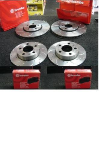 BMW 318i 318Ci 320i 323i 325 E46 BRAKE DISC BREMBO DRILLED GROOVED PAD FR REAR