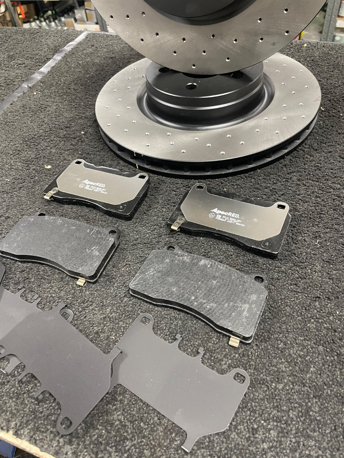 REAR DRILLED PERFORMANCE BRAKE DISCS PADS FIT TESLA MODEL X 100D (MK1) 365MM