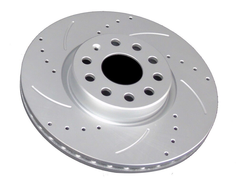 AUDI A3 Q3 GOLF OCTAVIA SUPERB BRAKE DISC DRILLED GROOVED FRONT BRAKE PADS 