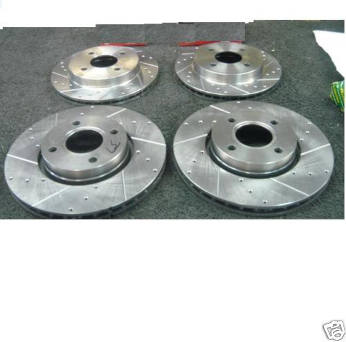 FORD COUGAR V6 24V DRILLED GROOVED BRAKE DISC FRONT REAR