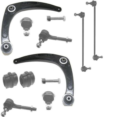 PEUGEOT 307 WISHBONE ARMS BALL JOINTS TIE ROD ENDS ANTI ROLL BAR LINKS BUSHES