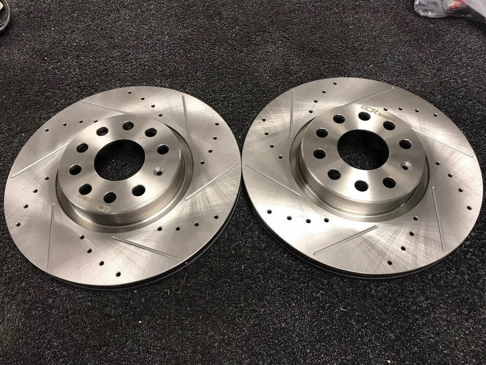 AUDI A3 2.0TFSi TSi 200bhp BRAKE DISC DRILLED GROOVED BRAKE  FRONT