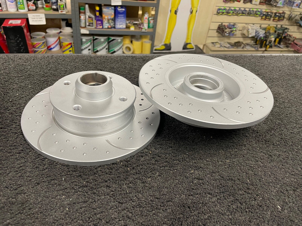 FOR SEAT CORRADO GOLF MK2 PASSAT B3 B4 DIMPLED GROOVED REAR BRAKE DISC 226MM