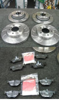 FOR 3 SERIES 328I COUPE CROSS DRILLED BRAKE DISCS PADS SHOES CALIPERS F+R
