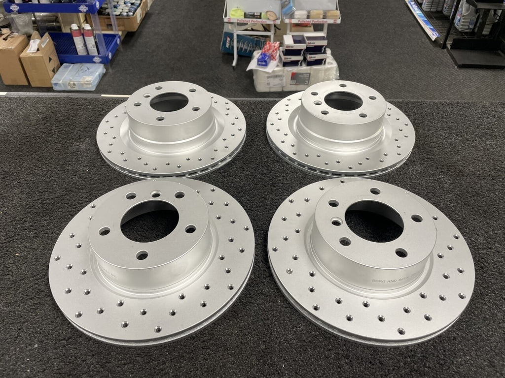 BMW 320D E90 120i 120D E81 E82 E87 Z4 E89 BRAKE DISC FRONT REAR CROSS DRILLED 