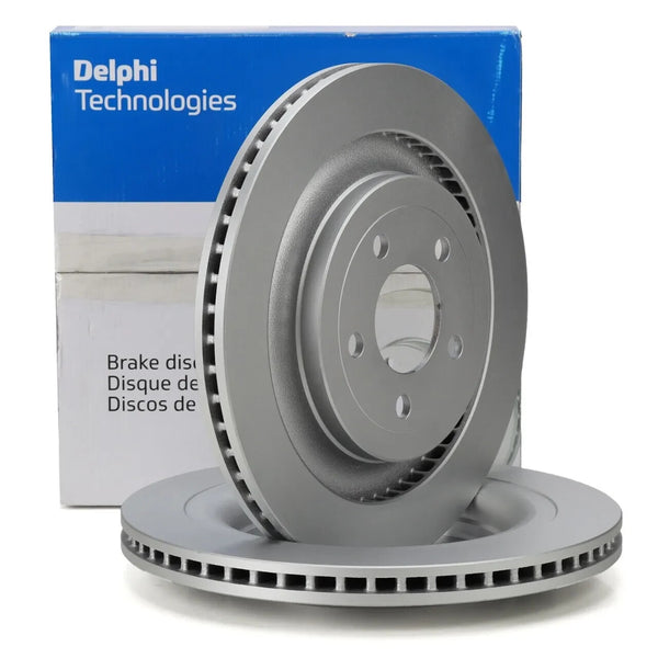 FORD MUSTANG ecoBOOST 2.3 3.7 V6 2015-18 2 DELPHI FRONT BRAKE DISC + BRAKE PADS