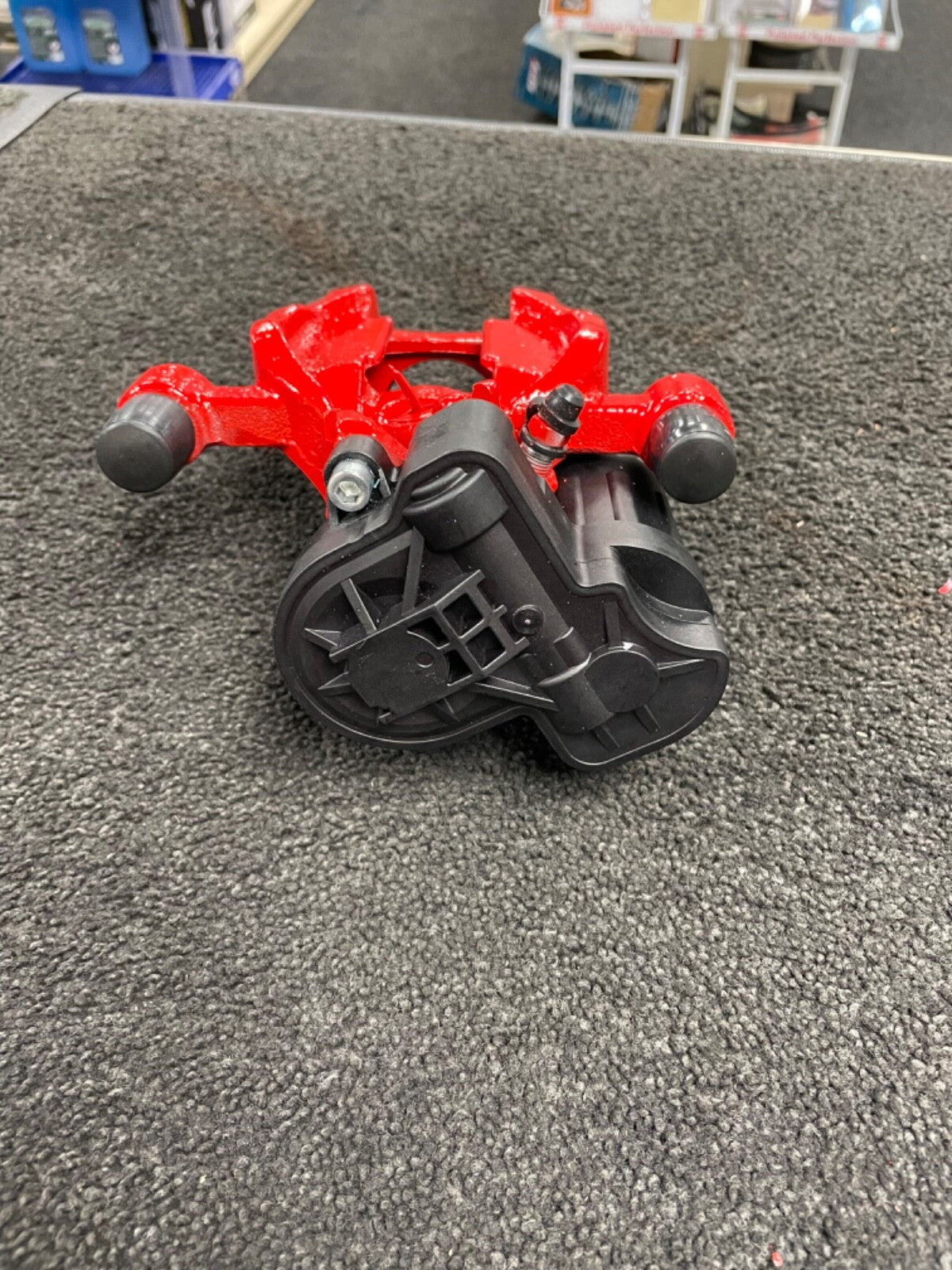 OS RH REAR BRAKE CALIPER ELECTRIC RED GOLF MK7 GTD GTI TSI TDI 2012-19 300M DISC