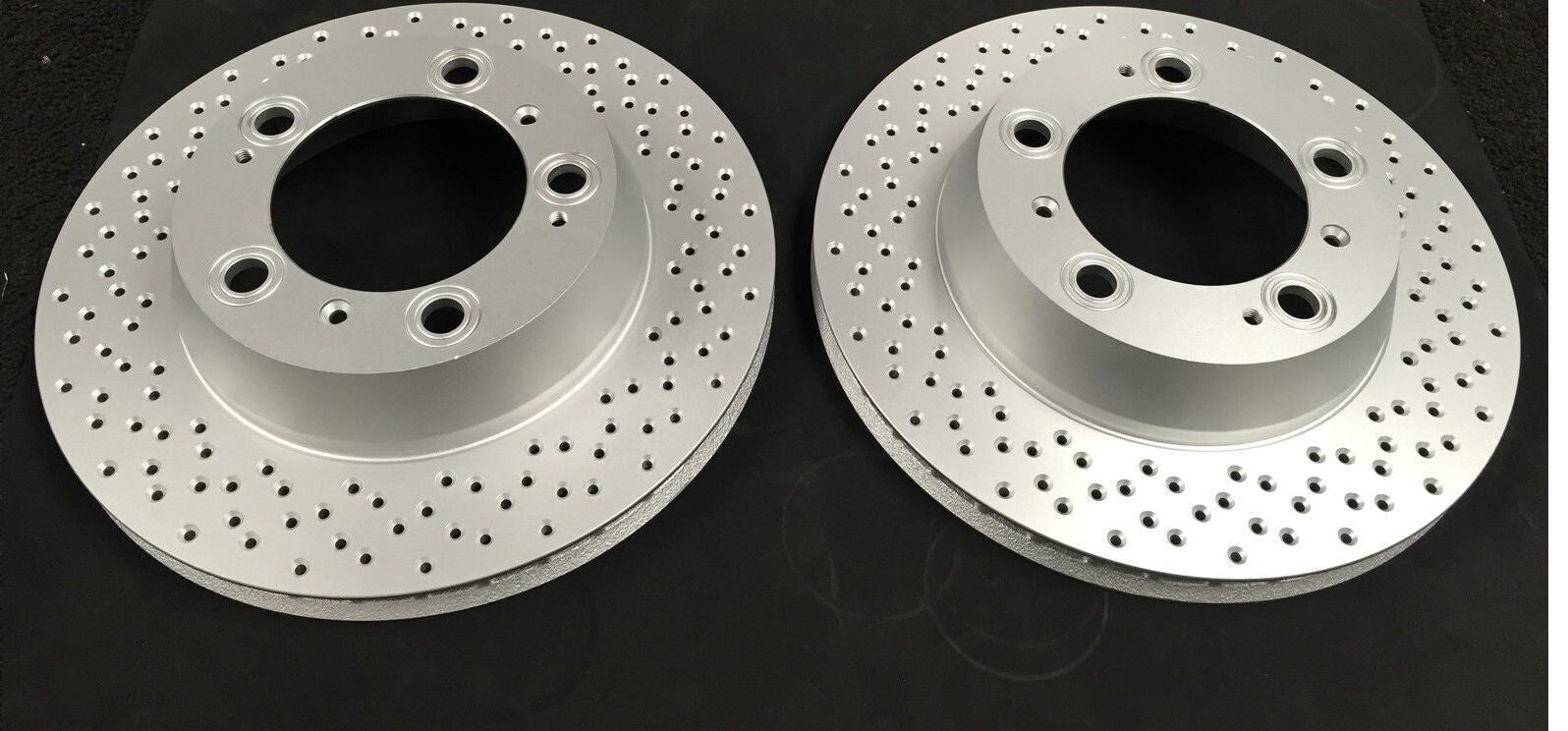 PORSCHE FRONT REAR CROSS DRILLED BRAKE DISCS FRONT BOXSTER S CAYMAN 3.2 3.4