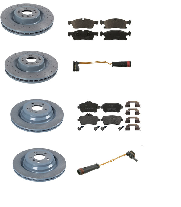 FOR MERCEDES  GLE-CLASS GLE 250 D 4MATIC AMG MK3 BRAKE DISCS FRONT REAR WITH PAD